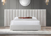 Pablo Cream Velvet Queen Bed - Royal Furniture & Gifts (MI) - Multi Location