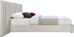 Pablo Cream Velvet Queen Bed - Royal Furniture & Gifts (MI) - Multi Location