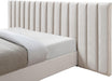 Pablo Cream Velvet Queen Bed - Royal Furniture & Gifts (MI) - Multi Location