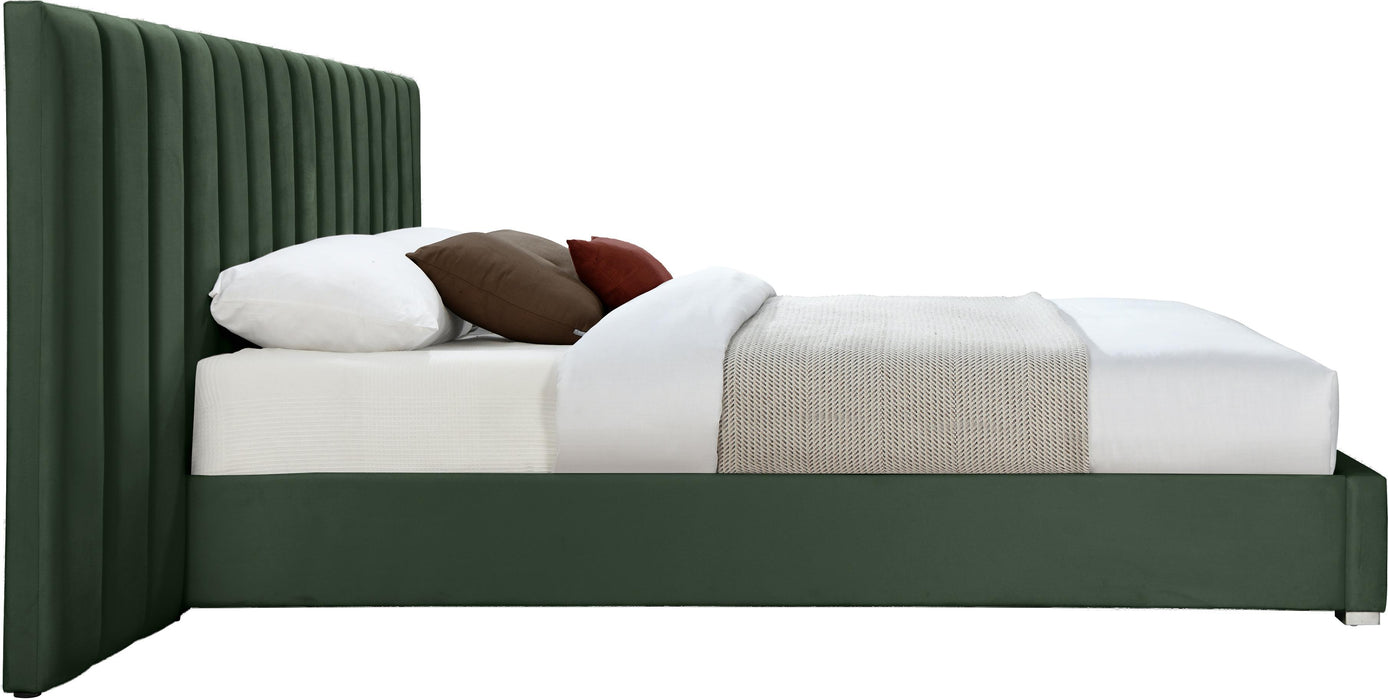 Pablo Green Velvet Queen Bed - Royal Furniture & Gifts (MI) - Multi Location