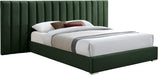 Pablo Green Velvet Queen Bed - Royal Furniture & Gifts (MI) - Multi Location