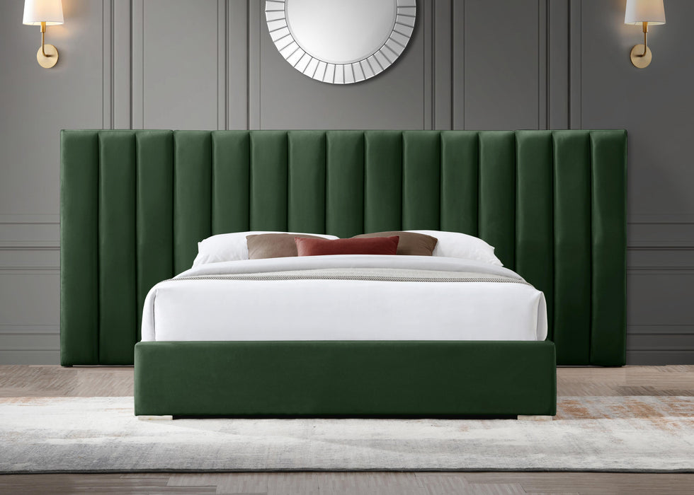 Pablo Green Velvet Queen Bed - Royal Furniture & Gifts (MI) - Multi Location