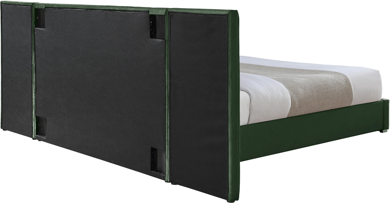Pablo Green Velvet Queen Bed - Royal Furniture & Gifts (MI) - Multi Location