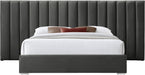 Pablo Grey Velvet Queen Bed - Royal Furniture & Gifts (MI) - Multi Location