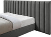 Pablo Grey Velvet Queen Bed - Royal Furniture & Gifts (MI) - Multi Location
