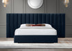 Pablo Navy Velvet Queen Bed - Royal Furniture & Gifts (MI) - Multi Location