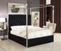 Porter Black Velvet Queen Bed - Royal Furniture & Gifts (MI) - Multi Location