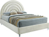 Rainbow Cream Velvet King Bed - Royal Furniture & Gifts (MI) - Multi Location