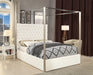 Porter White Velvet Queen Bed - Royal Furniture & Gifts (MI) - Multi Location