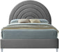 Rainbow Grey Velvet Queen Bed - Royal Furniture & Gifts (MI) - Multi Location