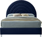 Rainbow Navy Velvet Queen Bed - Royal Furniture & Gifts (MI) - Multi Location