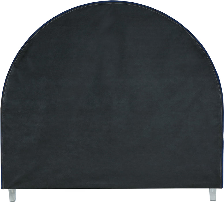 Rainbow Navy Velvet Queen Bed - Royal Furniture & Gifts (MI) - Multi Location