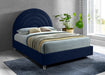 Rainbow Navy Velvet Queen Bed - Royal Furniture & Gifts (MI) - Multi Location
