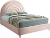 Rainbow Pink Velvet Queen Bed - Royal Furniture & Gifts (MI) - Multi Location