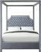 Rowan Grey Velvet Queen Bed (3 Boxes) - Royal Furniture & Gifts (MI) - Multi Location