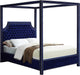 Rowan Navy Velvet Queen Bed (3 Boxes) - Royal Furniture & Gifts (MI) - Multi Location