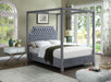 Rowan Grey Velvet Queen Bed (3 Boxes) - Royal Furniture & Gifts (MI) - Multi Location