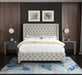 Savan Cream Velvet King Bed - Royal Furniture & Gifts (MI) - Multi Location