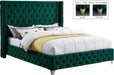 Savan Green Velvet King Bed - Royal Furniture & Gifts (MI) - Multi Location