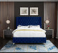 Savan Navy Velvet Queen Bed - Royal Furniture & Gifts (MI) - Multi Location