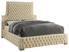 Sedona Cream Velvet Queen Bed - Royal Furniture & Gifts (MI) - Multi Location