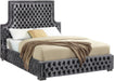 Sedona Grey Velvet Queen Bed - Royal Furniture & Gifts (MI) - Multi Location