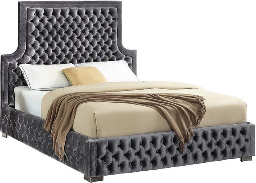 Sedona Grey Velvet Queen Bed - Royal Furniture & Gifts (MI) - Multi Location