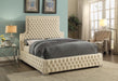 Sedona Cream Velvet Queen Bed - Royal Furniture & Gifts (MI) - Multi Location