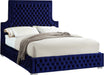 Sedona Navy Velvet Queen Bed - Royal Furniture & Gifts (MI) - Multi Location