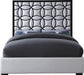 Taj White Velvet Queen Bed - Royal Furniture & Gifts (MI) - Multi Location