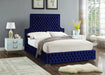 Sedona Navy Velvet Queen Bed - Royal Furniture & Gifts (MI) - Multi Location
