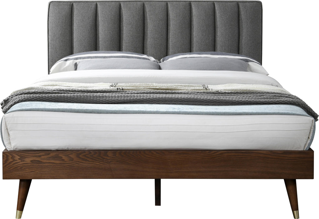 Vance Grey Linen Fabric Queen Bed (3 Boxes) - Royal Furniture & Gifts (MI) - Multi Location