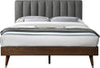 Vance Grey Linen Fabric Queen Bed (3 Boxes) - Royal Furniture & Gifts (MI) - Multi Location