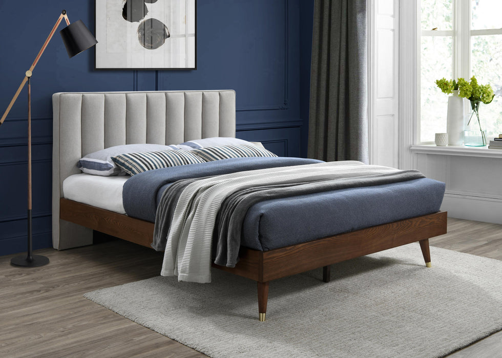 Vance Beige Linen Fabric Queen Bed (3 Boxes) - Royal Furniture & Gifts (MI) - Multi Location