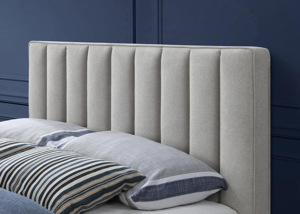Vance Beige Linen Fabric Queen Bed (3 Boxes) - Royal Furniture & Gifts (MI) - Multi Location