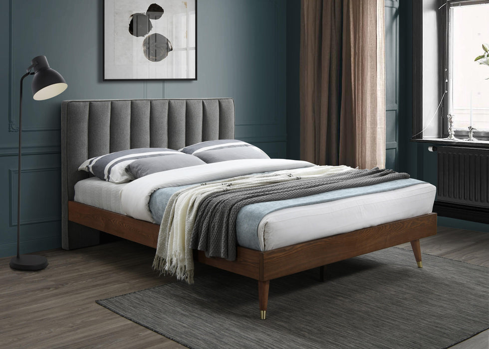 Vance Grey Linen Fabric Queen Bed (3 Boxes) - Royal Furniture & Gifts (MI) - Multi Location