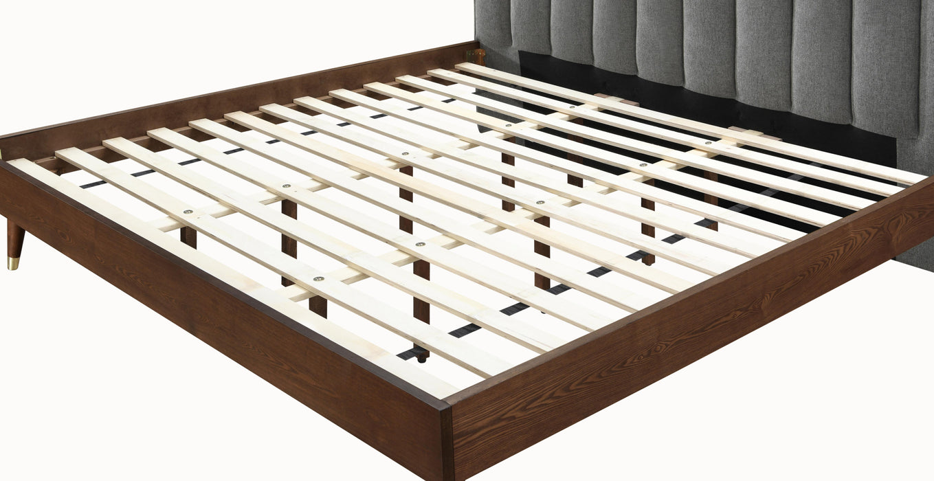 Vance Grey Linen Fabric Queen Bed (3 Boxes) - Royal Furniture & Gifts (MI) - Multi Location