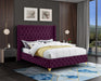 Savan Purple Velvet Queen Bed - Royal Furniture & Gifts (MI) - Multi Location