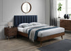 Vance Navy Linen Fabric Queen Bed (3 Boxes) - Royal Furniture & Gifts (MI) - Multi Location