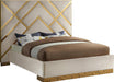 Vector Cream  Velvet Queen Bed - Royal Furniture & Gifts (MI) - Multi Location