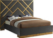Vector Grey Velvet Queen Bed - Royal Furniture & Gifts (MI) - Multi Location