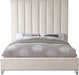 Via Cream Velvet King Bed - Royal Furniture & Gifts (MI) - Multi Location