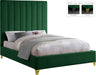 Via Green Velvet Queen Bed - Royal Furniture & Gifts (MI) - Multi Location