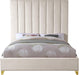Via Cream Velvet Queen Bed - Royal Furniture & Gifts (MI) - Multi Location