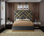 Vector Grey Velvet Queen Bed - Royal Furniture & Gifts (MI) - Multi Location