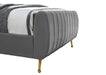 Zara Grey Velvet Twin Bed (3 Boxes) - Royal Furniture & Gifts (MI) - Multi Location