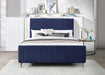 Zara Navy Velvet King Bed (3 Boxes) - Royal Furniture & Gifts (MI) - Multi Location