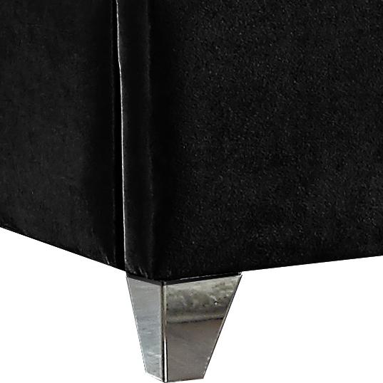 Zuma Black Velvet Queen Bed - Royal Furniture & Gifts (MI) - Multi Location
