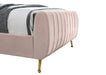 Zara Pink Velvet Twin Bed (3 Boxes) - Royal Furniture & Gifts (MI) - Multi Location