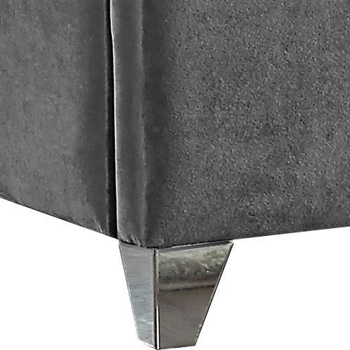 Zuma Grey Velvet Queen Bed - Royal Furniture & Gifts (MI) - Multi Location